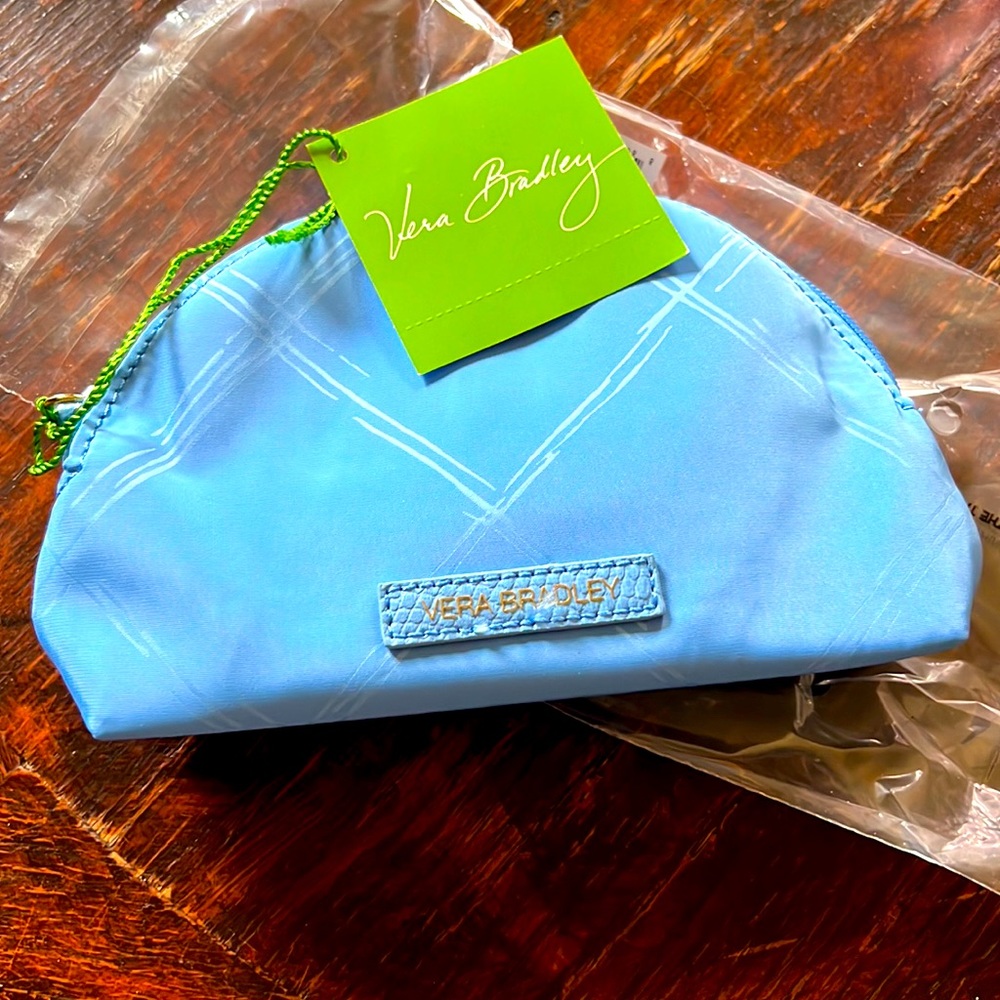 Vera Bradley cosmetic case sky blue NWT